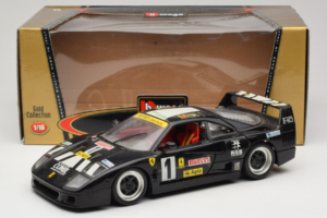 Ferrari F40 Pirelli Agip #1 Svart Bburago 1:18 3332-B1 Metall — bild 8 av 8
