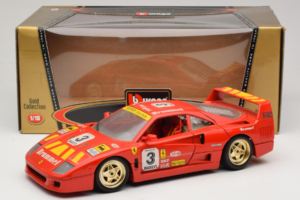 Ferrari F40 #3 Pirelli Röd 1987 Bburago 1:18 3332-P4 Metall — bild 8 av 8