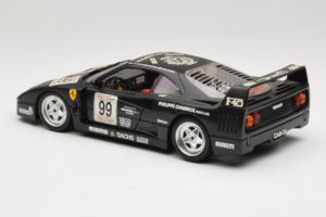 Ferrari F40 Seco #99 Lesseps / Charriol / Balandras Svart Bburago 1:18 3032-B3 Metall — bild 7 av 8