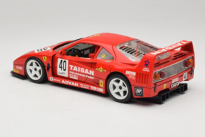 Ferrari F40 #40 T. Ohta / A. Reid Taisan Röd 1987 Bburago 1:18 3022-T1 Metall — bild 7 av 8