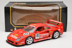 Ferrari F40 #40 T. Ohta / A. Reid Taisan Röd 1987 Bburago 1:18 3022-T1 Metall — bild 8 av 8