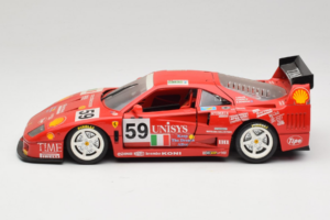 Ferrari F40 LM Unisys #59 Ota / P. Nappi / R. Donovan 24 Hours of Le Mans 1996 Bburago 1:18 3032-U1 Metall — bild 4 av 8