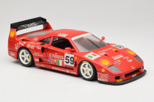 Ferrari F40 LM Unisys #59 Ota / P. Nappi / R. Donovan 24 Hours of Le Mans 1996 Bburago 1:18 3032-U1 Metall — bild 6 av 8