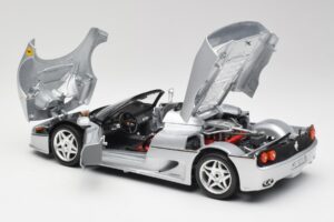 Ferrari F50 Cabriolet Silver Bburago 1:18 3372 Metall — bild 5 av 8