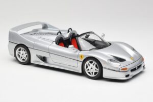 Ferrari F50 Cabriolet Silver Bburago 1:18 3372 Metall — bild 6 av 8