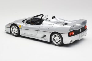 Ferrari F50 Cabriolet Silver Bburago 1:18 3372 Metall — bild 7 av 8