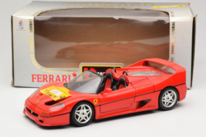Ferrari F50 Cabriolet 50 Jahre Ferrari 24 Jahre Bburago FMC Röd Bburago 1:18 3352-P1 Metall — bild 8 av 8