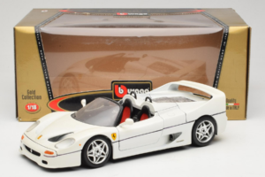 Ferrari F50 Cabriolet Vit Bburago 1:18 3352-W1 Metall — bild 8 av 8
