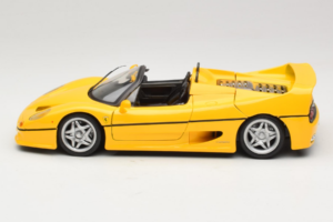 Ferrari F50 Cabriolet Shell Gul Maisto 1:18 3076-Y2 Metall — bild 4 av 8
