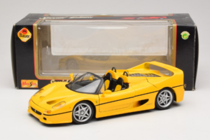 Ferrari F50 Cabriolet Shell Gul Maisto 1:18 3076-Y2 Metall — bild 8 av 8