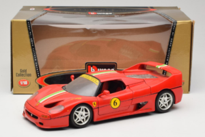 Ferrari F50 Coupe #6 Röd med Italiensk Flagga Bburago 1:18 3382-P1 Metall — bild 8 av 8
