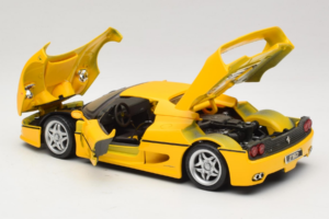 Ferrari F50 Coupe Shell Gul Maisto 1:18 3076-Y1 Metall — bild 5 av 8