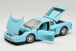 Ferrari Testarossa Borsenmodell 1997 Limited Edition Blå Bburago 1:18 B002 Metall — bild 2 av 8