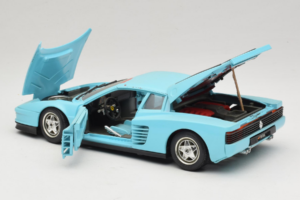 Ferrari Testarossa Borsenmodell 1997 Limited Edition Blå Bburago 1:18 B002 Metall — bild 5 av 8