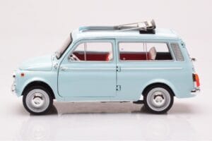 Fiat 500 Giardiniera Acquamarina Blå Norev 1:18 187742 Metall — bild 4 av 7