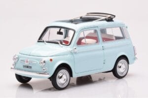 Fiat 500 Giardiniera Acquamarina Blå Norev 1:18 187742 Metall