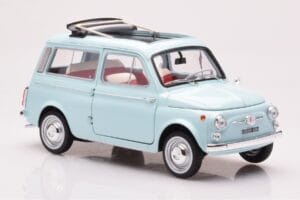 Fiat 500 Giardiniera Acquamarina Blå Norev 1:18 187742 Metall — bild 6 av 7