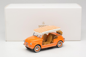 Fiat 500 Jolly Orange Norev 1:18 187791 Metall — bild 6 av 6
