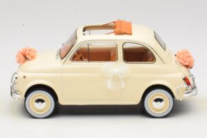 Fiat 500 L Elfenben Wedding Gift Norev 1:18 187780 Metall — bild 3 av 6