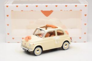 Fiat 500 L Elfenben Wedding Gift Norev 1:18 187780 Metall — bild 6 av 6