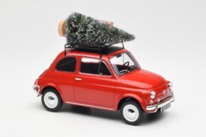 Fiat 500 L Röd Christmas Norev 1:18 187779 Metall — bild 4 av 6
