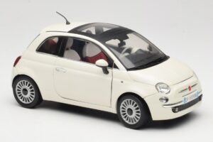 Fiat 500 Vit Mondo Motors 1:18 500291 Metall — bild 6 av 8