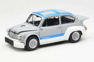 Fiat Abarth 1000 TCR Matt Grå Blå Ränder AUTOart 1:18 72642 Metall