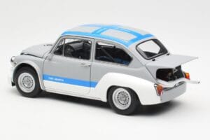 Fiat Abarth 1000 TCR Matt Grå Blå Ränder AUTOart 1:18 72642 Metall — bild 7 av 8