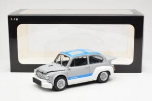 Fiat Abarth 1000 TCR Matt Grå Blå Ränder AUTOart 1:18 72642 Metall — bild 8 av 8