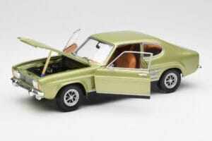 Ford Capri Mk1 Ljusgrön Metallic Minichamps 1:18 18008900 Metall — bild 2 av 8