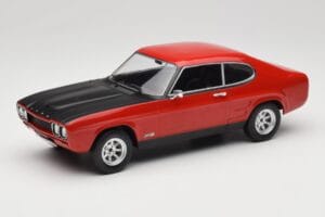 Ford Capri Mk1 RS 2600 Röd med Svart Huv MCG 1:18 MCG18538 Metall