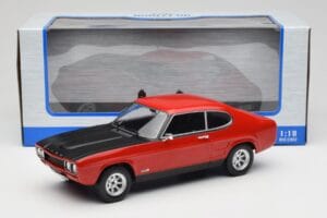 Ford Capri Mk1 RS 2600 Röd med Svart Huv MCG 1:18 MCG18538 Metall — bild 6 av 6