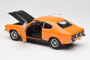 Ford Capri Mk1 RS 2600 Signal Orange Svart Minichamps 1:18 150089077 Metall — bild 5 av 8