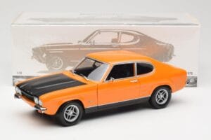 Ford Capri Mk1 RS 2600 Signal Orange Svart Minichamps 1:18 150089077 Metall — bild 8 av 8