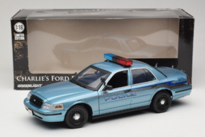 Ford Crown Victoria Police Cruiser Twilight Blue Greenlight 1:18 1643 Metall — bild 8 av 8