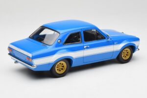 Ford Escort Mk1 RS 1600 Blå Vit Ränder Minichamps 1:18 100688102 Metall — bild 3 av 8
