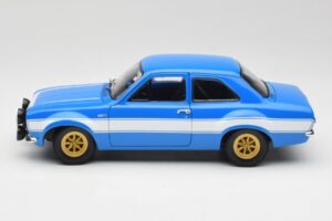 Ford Escort Mk1 RS 1600 Blå Vit Ränder Minichamps 1:18 100688102 Metall — bild 4 av 8