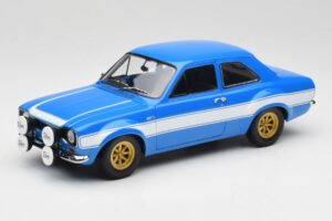 Ford Escort Mk1 RS 1600 Blå Vit Ränder Minichamps 1:18 100688102 Metall