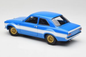 Ford Escort Mk1 RS 1600 Blå Vit Ränder Minichamps 1:18 100688102 Metall — bild 7 av 8