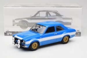 Ford Escort Mk1 RS 1600 Blå Vit Ränder Minichamps 1:18 100688102 Metall — bild 8 av 8