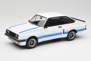 Ford Escort Mk2 RS 2000 X-Pack Diamond Vit & Blå Stripe MCG 1:18 MCG18350 Metall