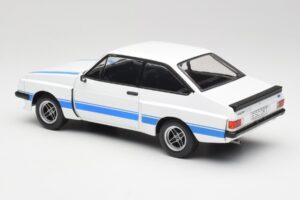 Ford Escort Mk2 RS 2000 X-Pack Diamond Vit & Blå Stripe MCG 1:18 MCG18350 Metall — bild 5 av 6
