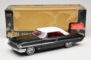 Ford Galaxie 500 Svart Sun Star 1:18 1442 Metall — bild 8 av 8