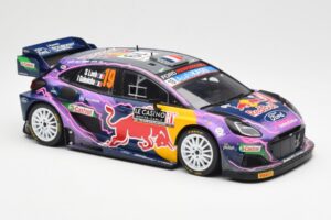 Ford Puma Rally1 #19 S. Loeb / I. Galmiche Rally Monte Carlo Winner 2022 IXO 1:18 18RMC110 Metall — bild 4 av 6