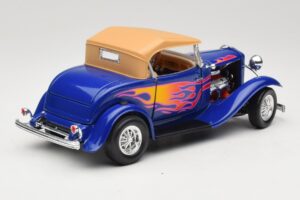 Ford Roadster Street Rod Blå with Fire Road Signature 1:18 92249 Metall — bild 3 av 8