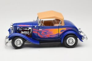 Ford Roadster Street Rod Blå with Fire Road Signature 1:18 92249 Metall — bild 4 av 8