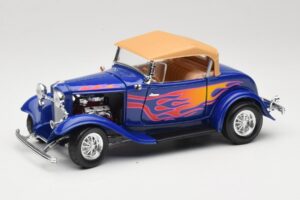 Ford Roadster Street Rod Blå with Fire Road Signature 1:18 92249 Metall