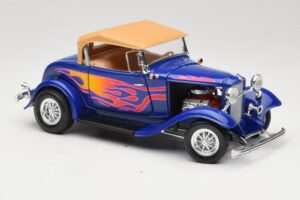 Ford Roadster Street Rod Blå with Fire Road Signature 1:18 92249 Metall — bild 6 av 8