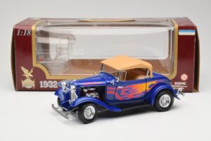 Ford Roadster Street Rod Blå with Fire Road Signature 1:18 92249 Metall — bild 8 av 8