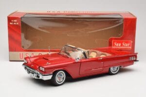 Ford Thunderbird Cabriolet Röd Sun Star 1:18 4311 Metall — bild 8 av 8